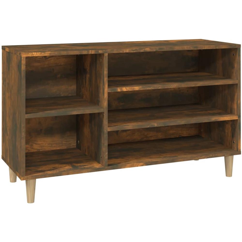 Scarpiera Rovere Fumo 102x36x60 Cm In Legno Multistrato - Foto 2