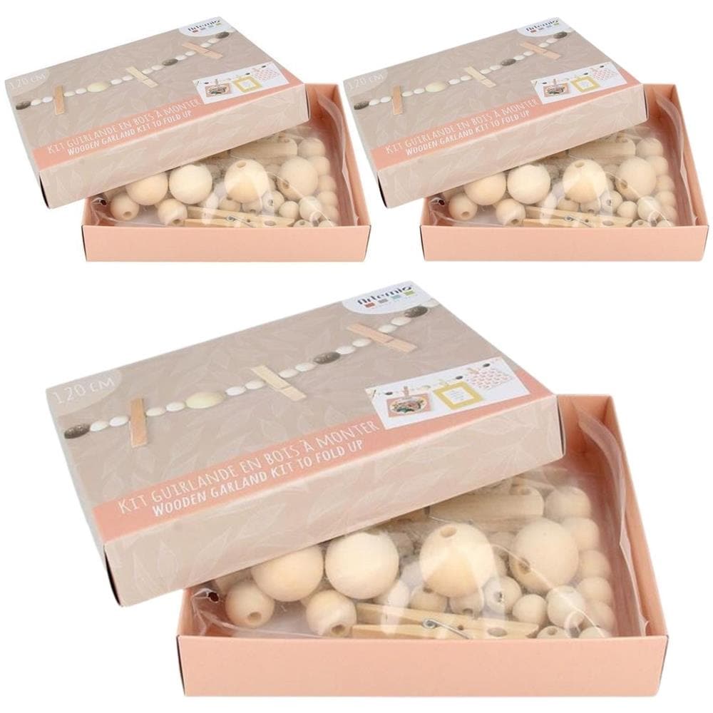 3 Scatole Di Decorazioni Natalizie Fai-da-te - Ghirlanda Di Legno Souvenir - Foto 1