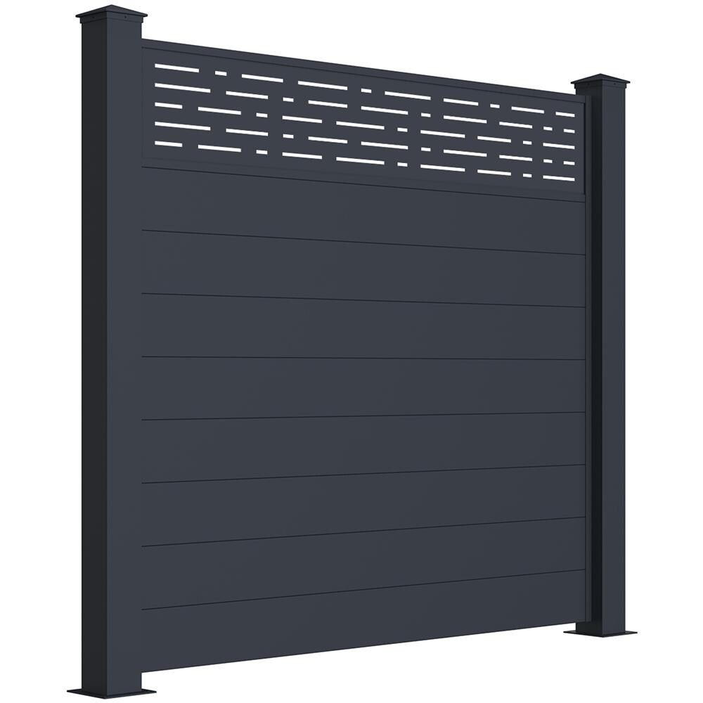 Recinzione In Alluminio Arlberg 190h170 Grigio - Foto 2