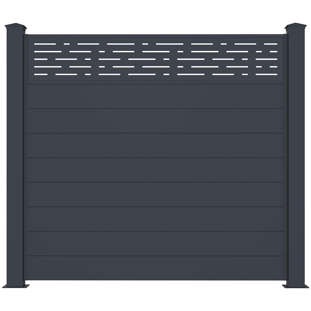 Recinzione In Alluminio Arlberg 190h170 Grigio - Foto 1