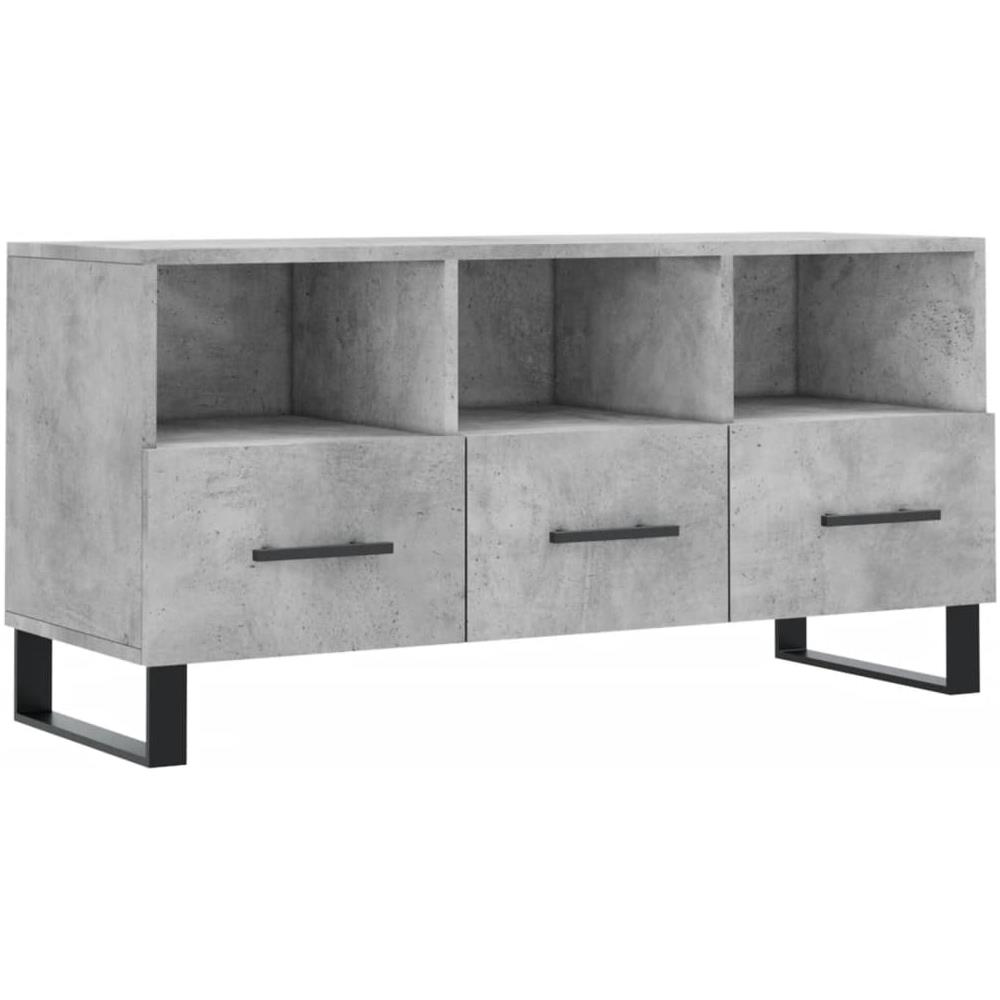 Mobile Porta Tv Grigio Cemento 102x36x50 Cm Legno Multistrato - Foto 2