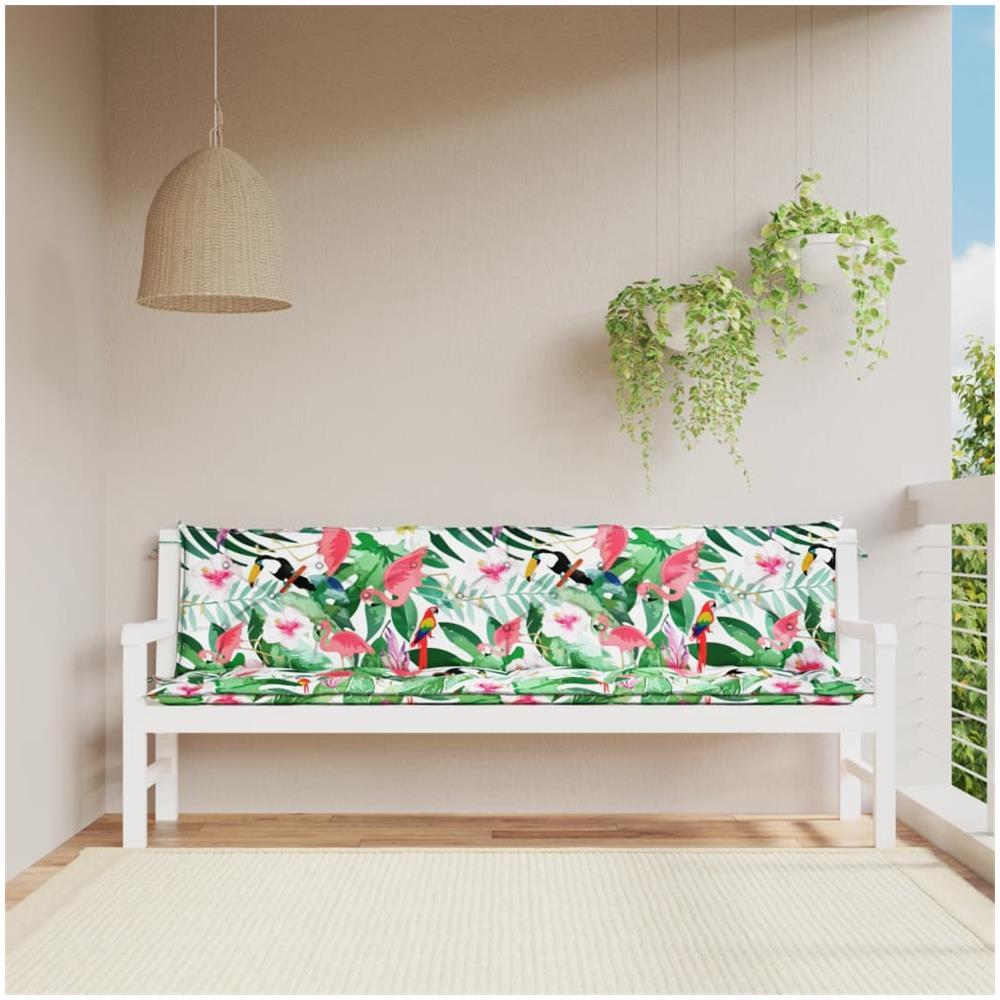 Cuscini Panca Da Giardino 2pz Multicolore 200x50x7cm In Tessuto - Foto 1
