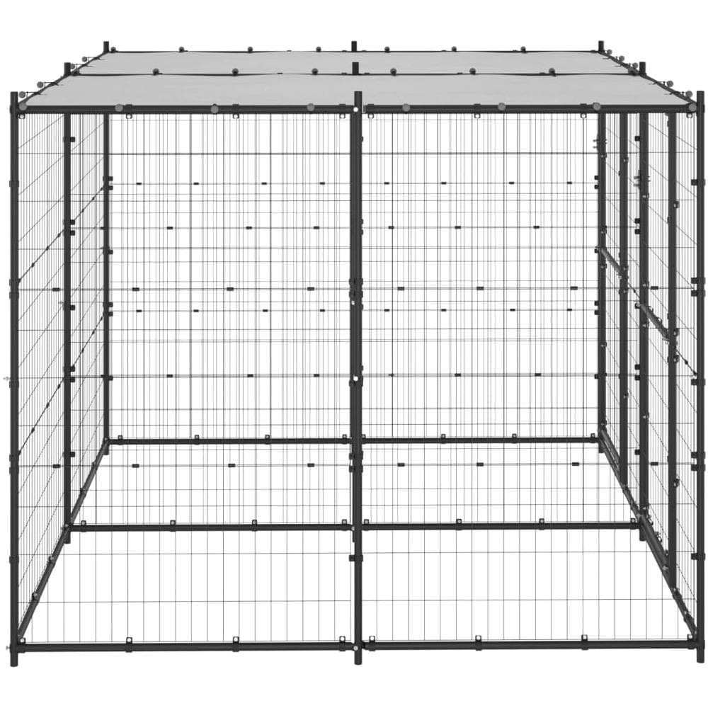 Gabbia per Cani da Esterno in Acciaio con Tetto 4,84 m² - Foto 3