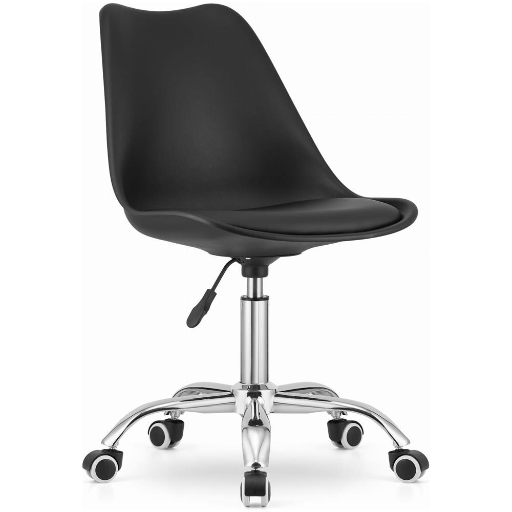 Sedia da ufficio girevole Valora VIRO nera con cuscino in ecopelle - Foto 1