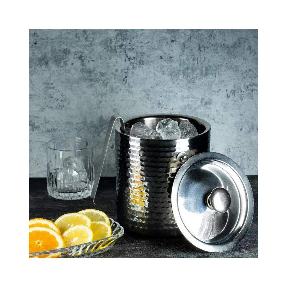 Secchiello per ghiaccio in acciaio inossidabile KH-1503 con coperchio e maniglia - Foto 5