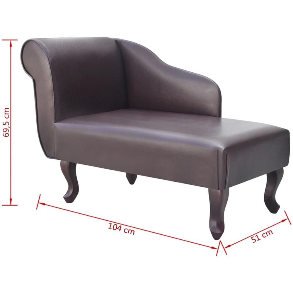 Greppina In Pelle Artificiale Marrone Con Bracciolo A Sinistra - Foto 6