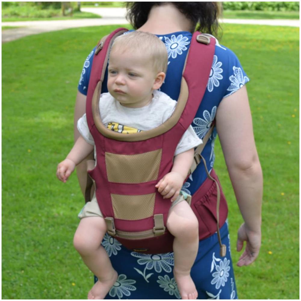 3-in-1 Marsupio Portabimbi Con Sedile Porta 15 Kg Bnbc003-rd - Foto 2