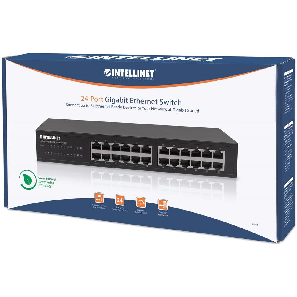 I-SWHUB GB-024U - Gigabit Ethernet Switch 24 porte desktop / rack - Foto 2