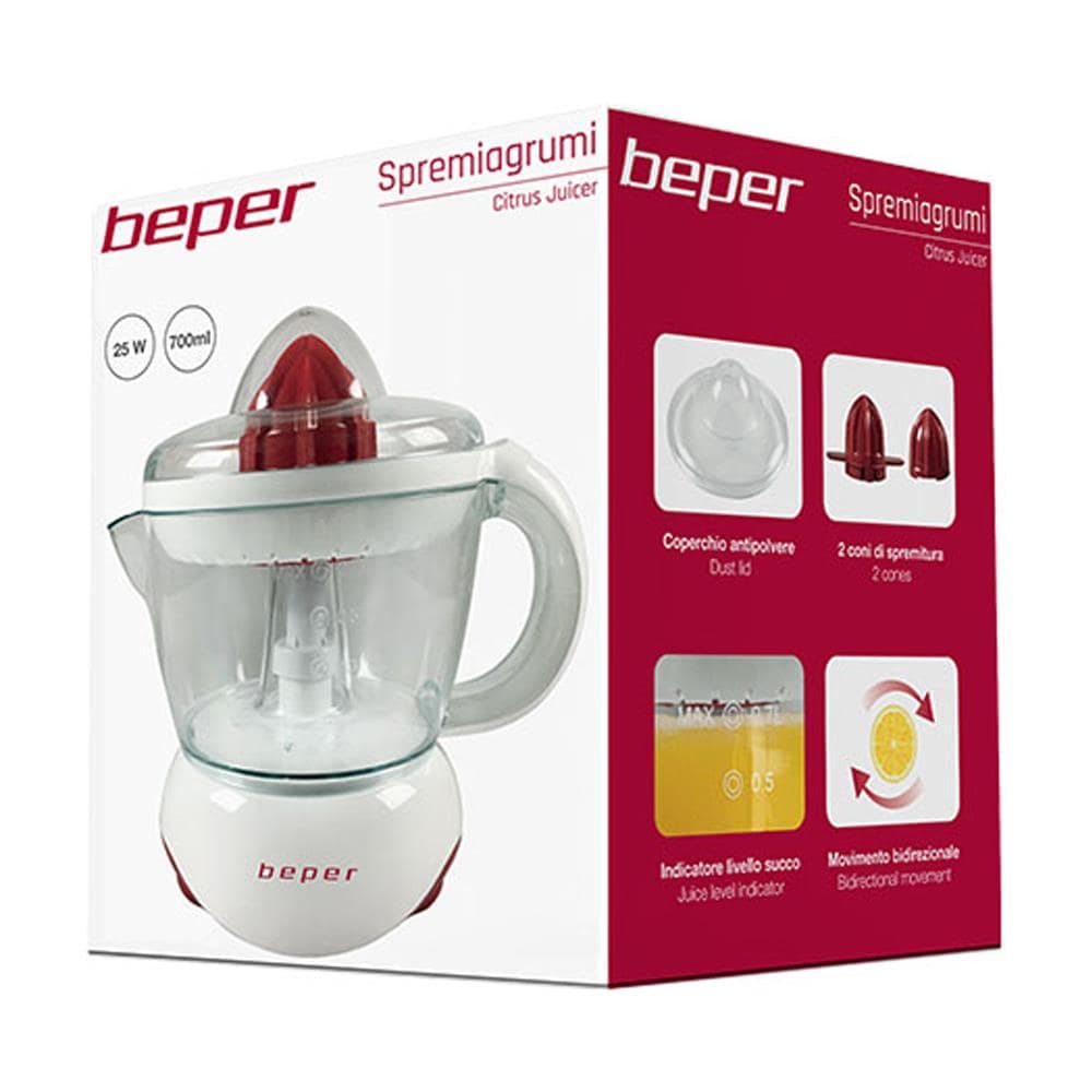 Spremiagrumi Elettrico 700ml 2 Coni Inclusi Contenitore Graduato 25w - Foto 2