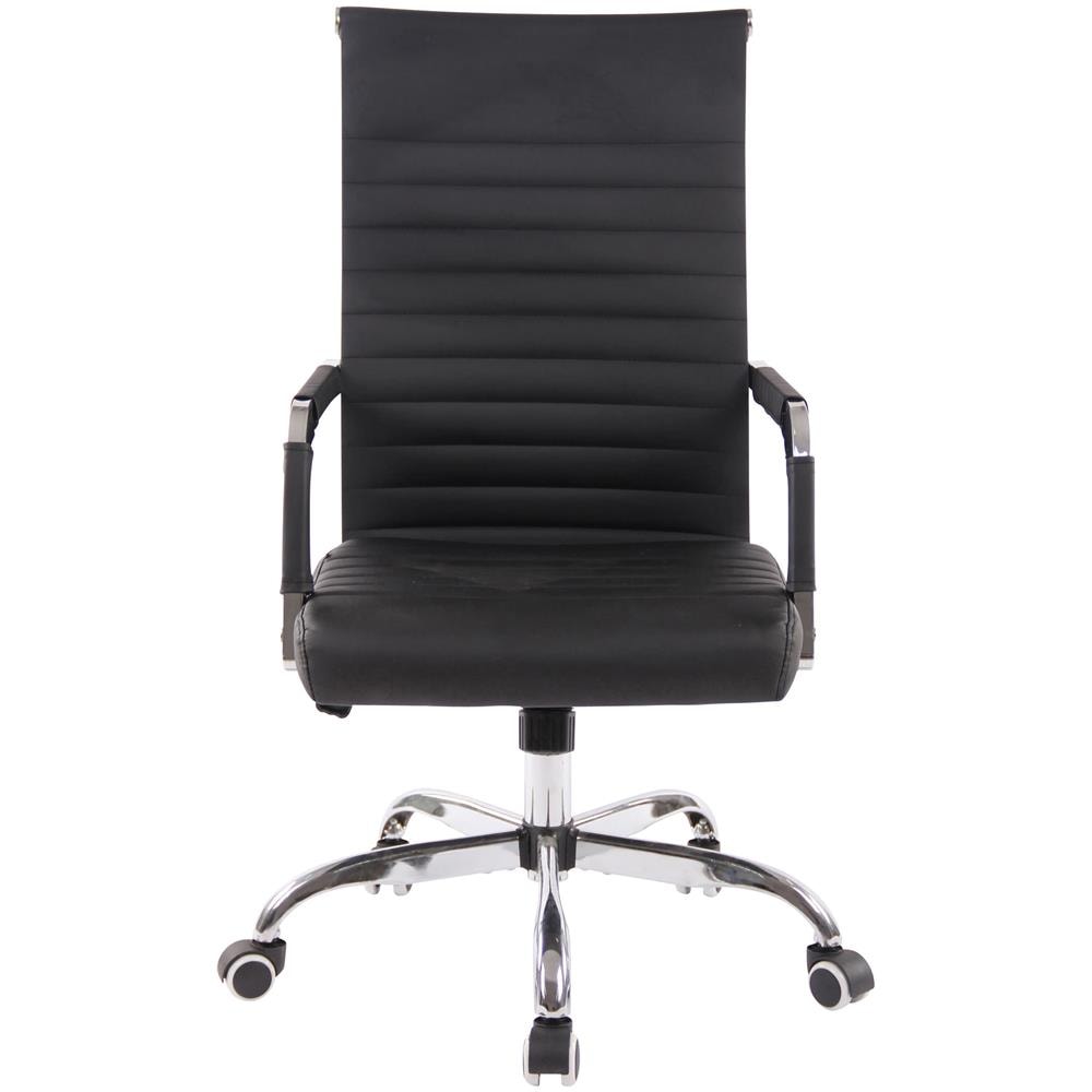 Sedia Elegante da Ufficio Amadora in Similpelle I Poltrona Studio Ergonomica con Rotelle I Sedia Pc con Braccioli Regolabile E Girevole Nero - Foto 2