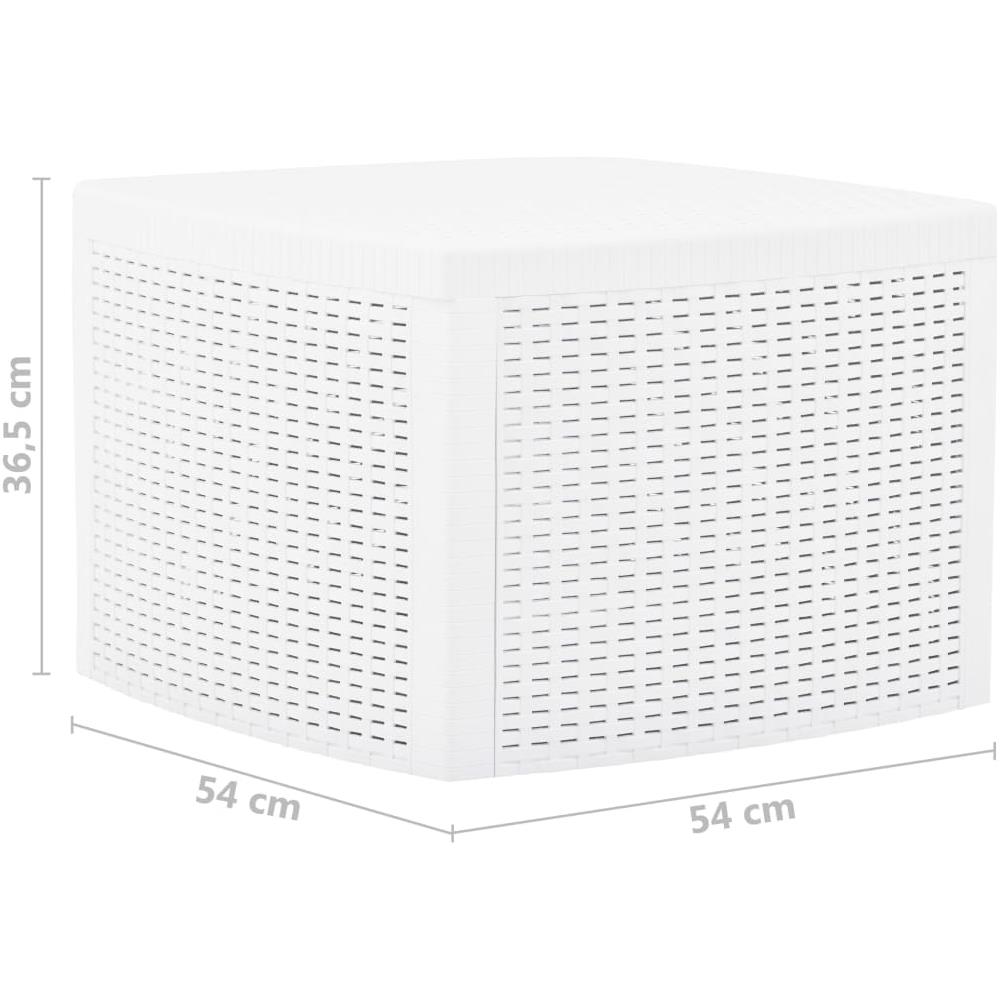 Tavolino Bianco 54x54x36,5 Cm In Plastica - Foto 6