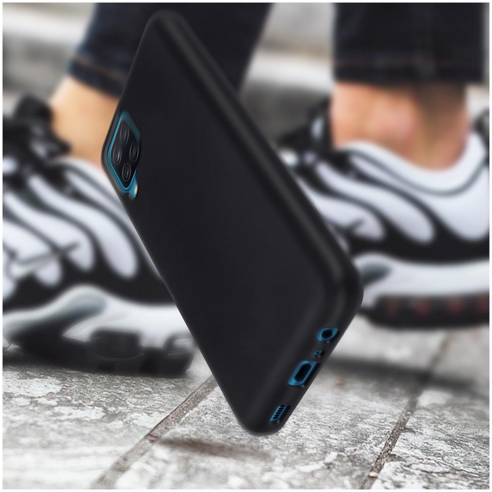 Cover Samsung Galaxy A12 Silicone Antishock Nero - Foto 5