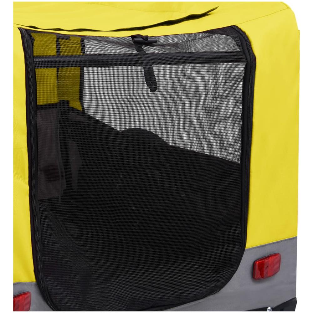 Rimorchio Bici Animali Carrello Jogging Giallo E Grigio - Foto 8