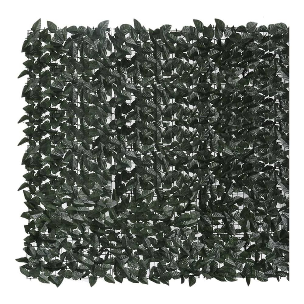 Paravento da Balcone con Foglie Verde Scuro 400x150 cm - Foto 2