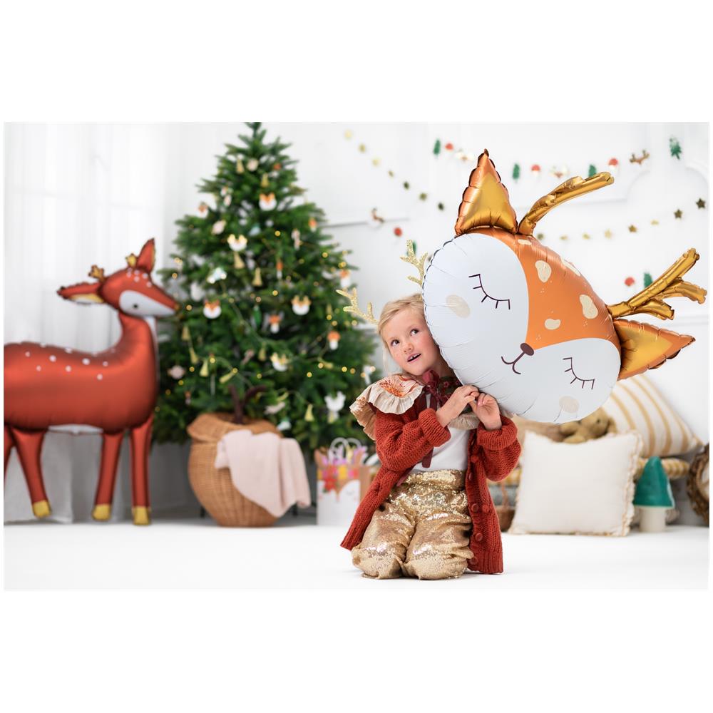 Partydeco - Palloncino Gigante In Alluminio Testa Di Cervo - Foto 2