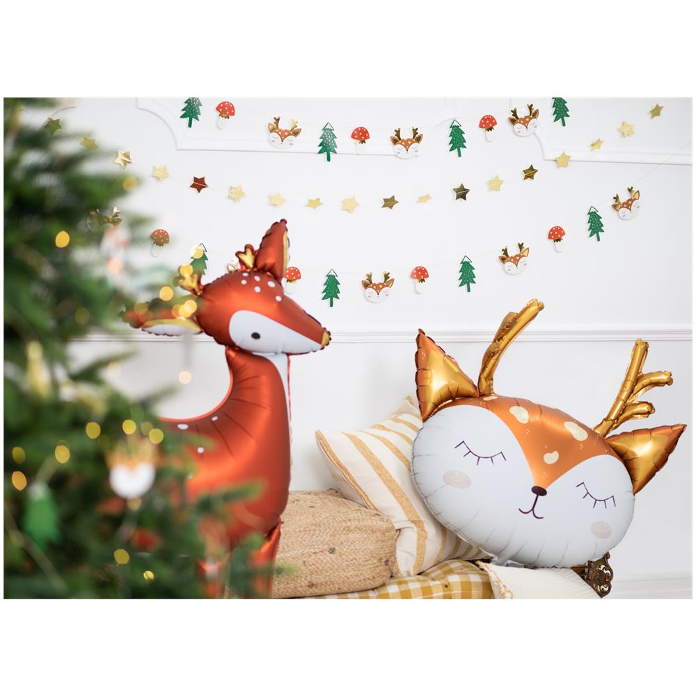 Partydeco - Palloncino Gigante In Alluminio Testa Di Cervo - Foto 3