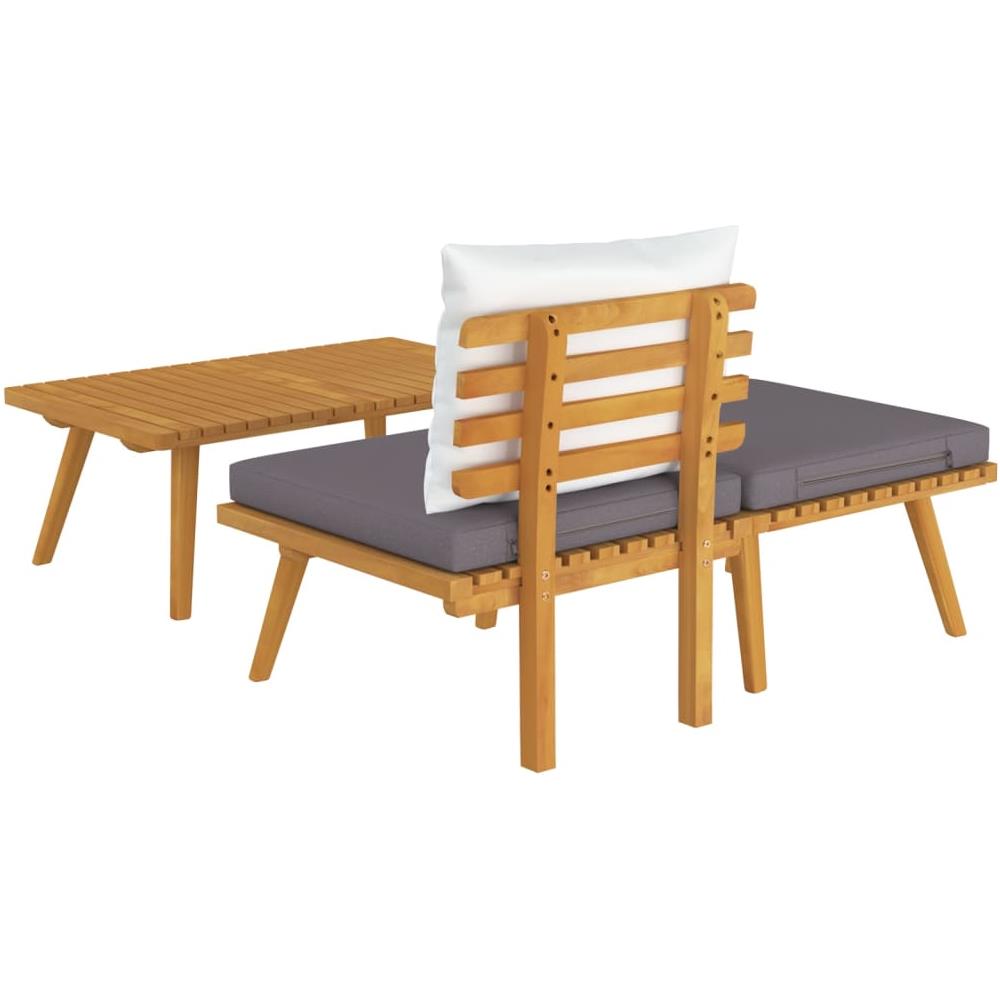 Set Divani Da Giardino 3 Pz Con Cuscini In Massello Di Acacia - Foto 2