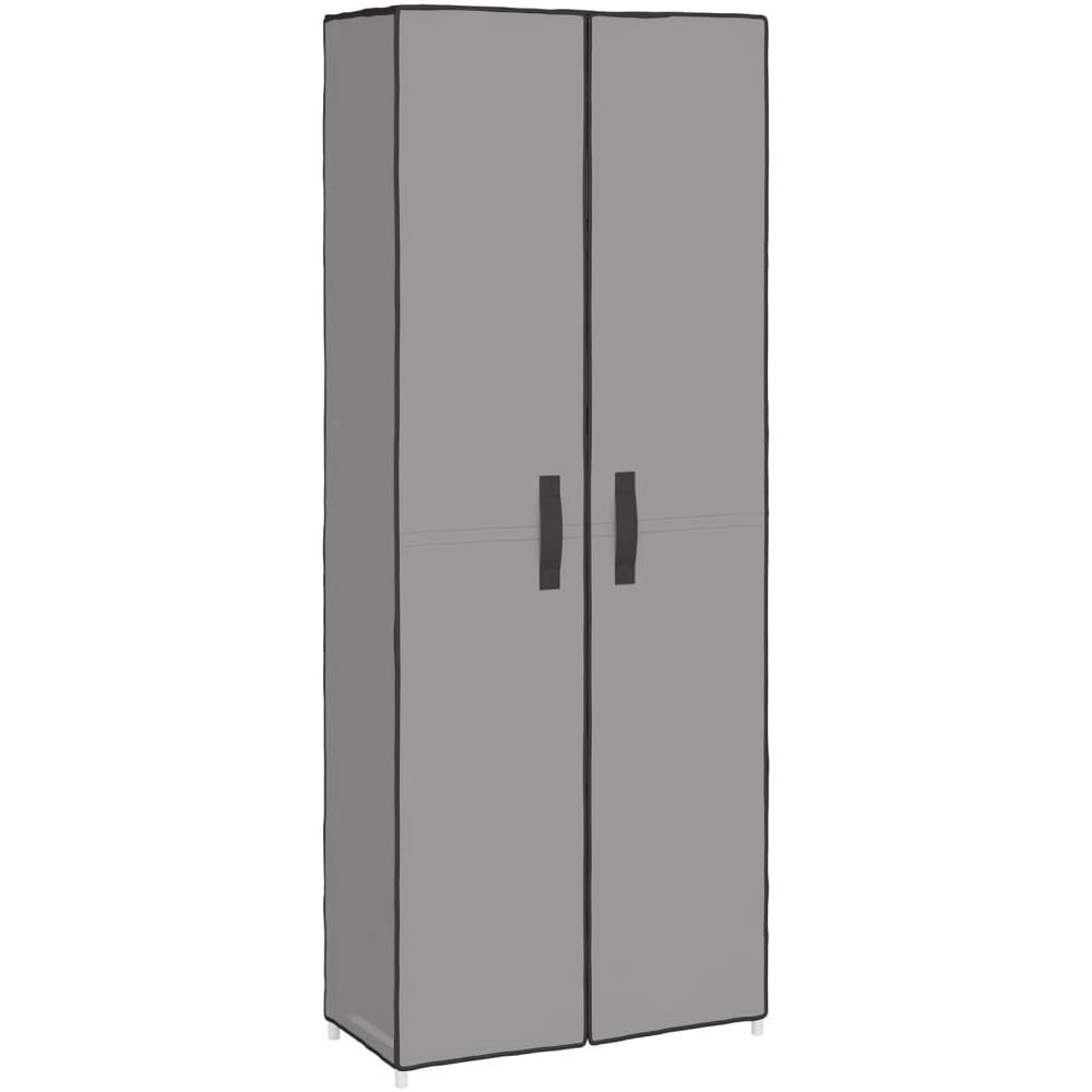 Scarpiera Grigia 60x30x166 Cm Tessuto - Foto 2