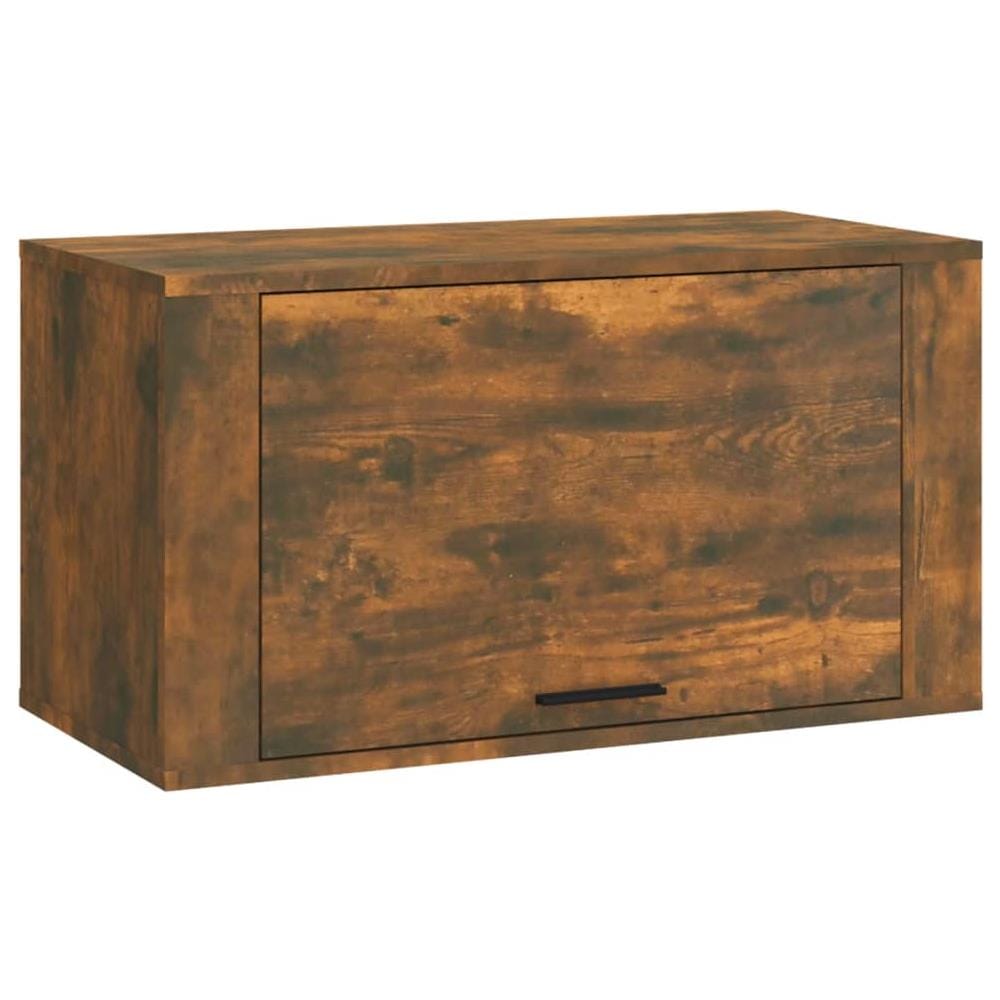 Scarpiera A Muro Rovere Fumo 70x35x38 Cm Legno Massello Pino - Foto 2