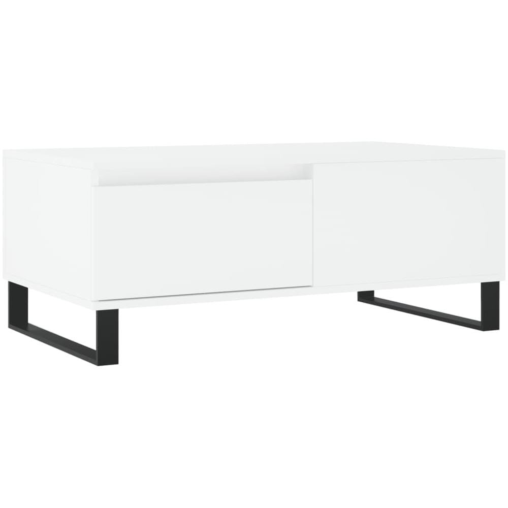 Tavolino Da Salotto Bianco 90x50x36,5 Cm In Legno Multistrato - Foto 2