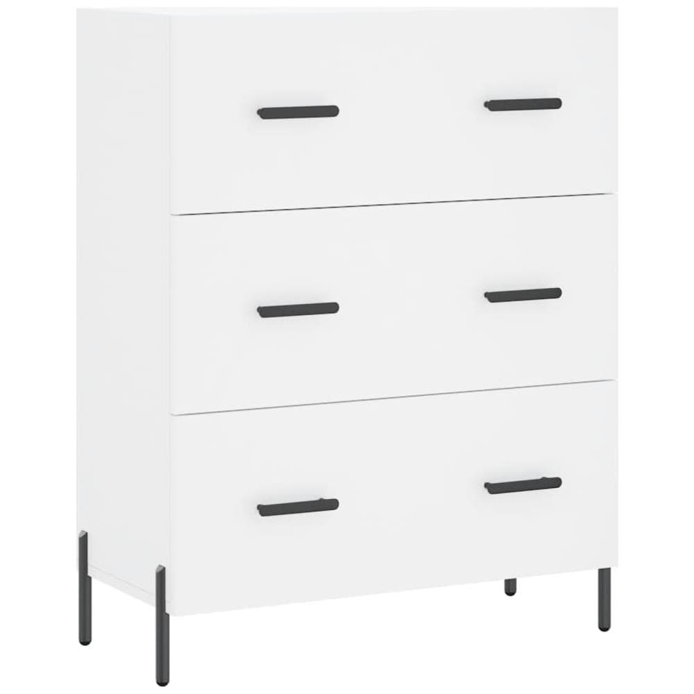 Credenza Bianca 69,5x34x90 Cm In Legno Multistrato - Foto 2