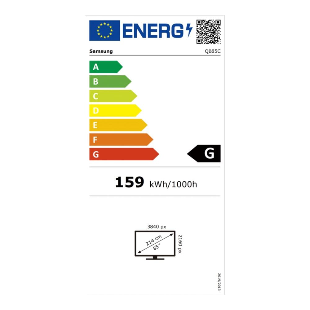 LH85QBCEBGCXEN visualizzatore di messaggi Pannello piatto per segnaletica digitale 2,16 m (85") Wi-Fi 350 cd /m² 4K Ultra HD Nero Tizen 16/7 - Foto 2