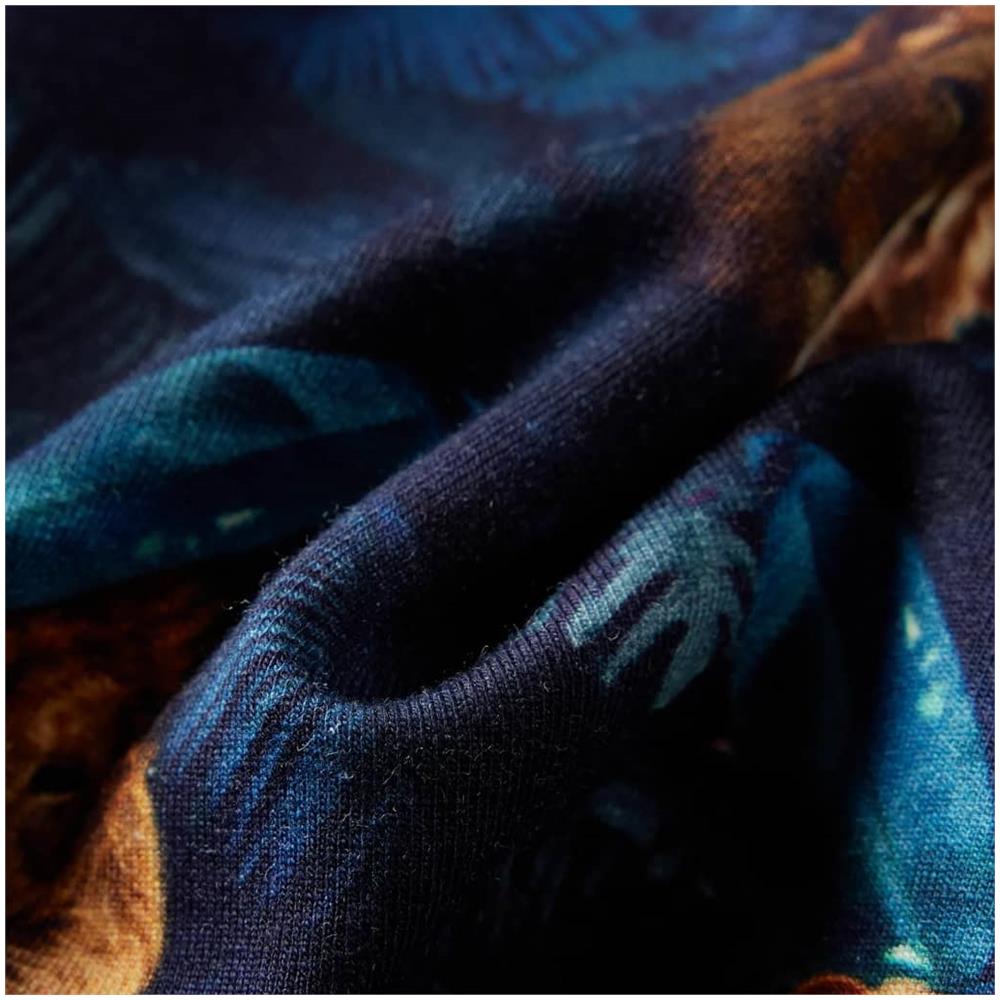 Felpa Per Bambini Stampa Leoni E Piante Blu Marino 92 - Foto 7