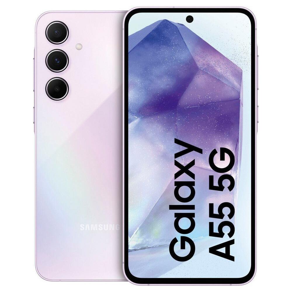 Galaxy A55 5G 128 GB 5G Dual Sim Display 6.6" AMOLED Slot Nano SD Fotocamera 50 Mpx Android 14 Europa Lillà - Foto 1