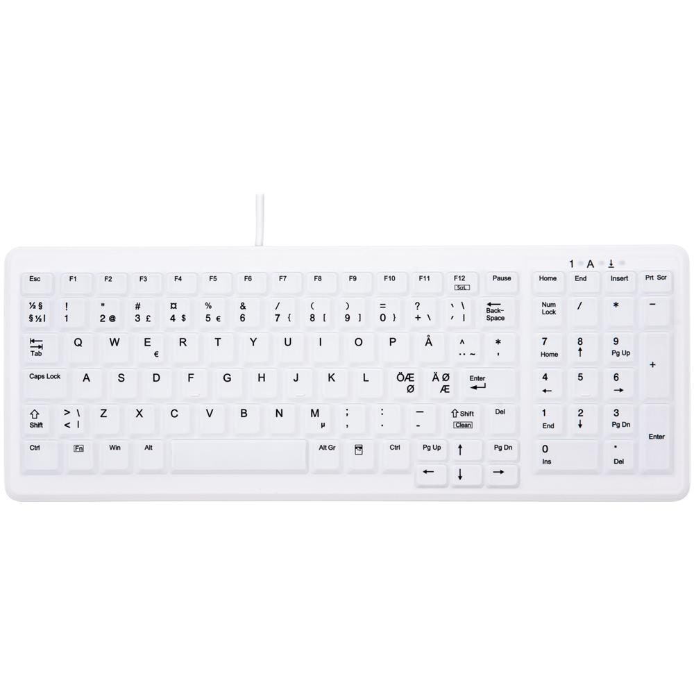 AK-C7000 tastiera USB QWERTY Norvegese Bianco - Foto 1