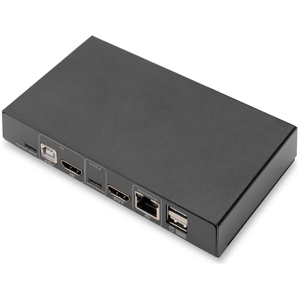 Switch KVM, 2 porte, 4K30Hz, USB-C /USB /HDMI in, HDMI out, rete - Foto 4
