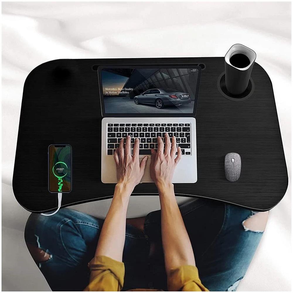 Tavolino Vassoio Pieghevole Da Letto Divano Colazione Per Pc Notebook Tablet - Foto 3