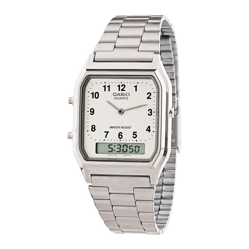 Orologio Uomo vintage aq-230a-7b anadigit cinturino in acciaio - Foto 5