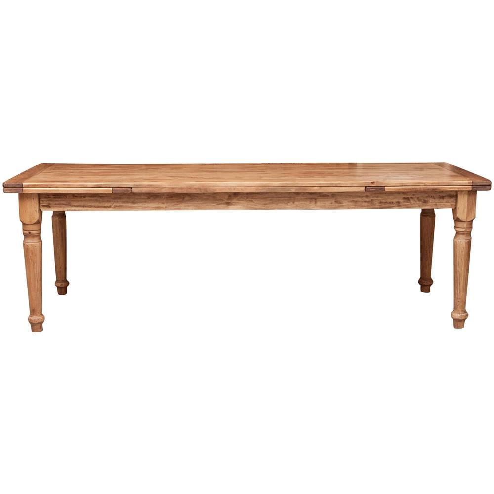 Tavolo Country Allungabile In Legno Massello Di Tiglio Finitura Naturale 250x100x80 Cm - Foto 1