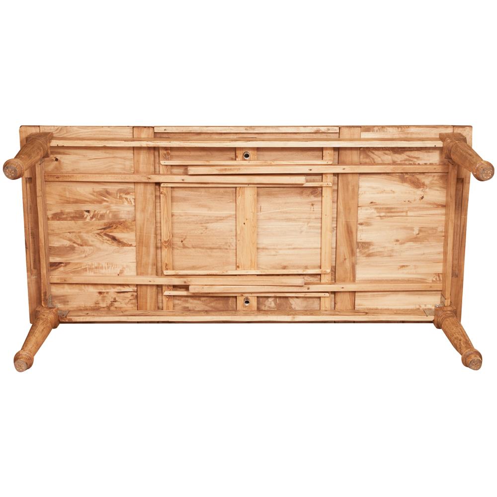 Tavolo Country Allungabile In Legno Massello Di Tiglio Finitura Naturale 250x100x80 Cm - Foto 2