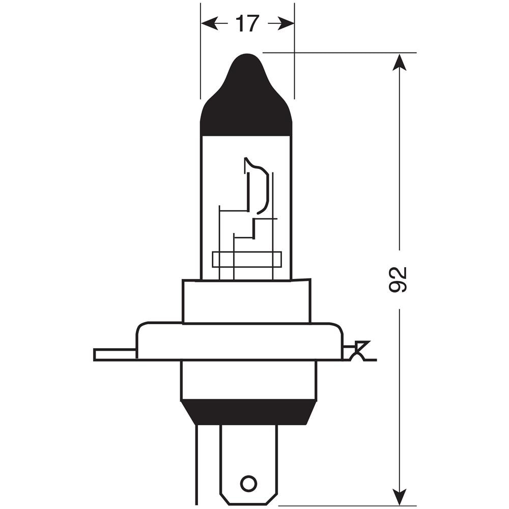 Lampa 12v Night Racer - H4 - 60-55w - P43t - 2 Pz - Blister - Foto 2