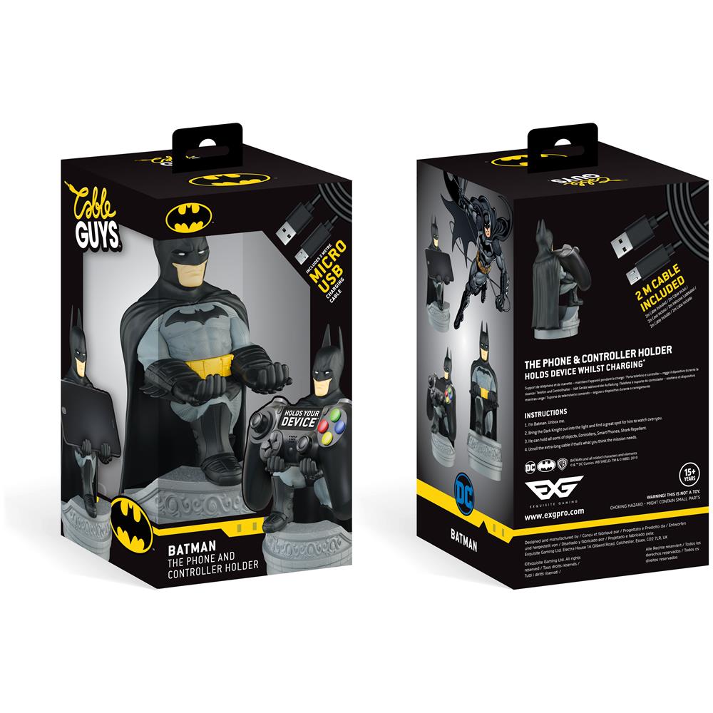 Supporto per Smartphone o Joystick Cable Guy Batman CGCRDC300130 con Cavo USB - Micro USB di 2 mt - Foto 5