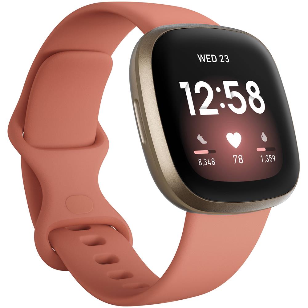 Smartwatch Versa 3 Impermeabile Bluetooth Cardiofrequenza Giroscopio Corallo / Oro - Foto 1