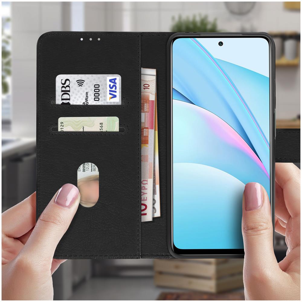 Custodia Xiaomi Mi 10t Lite Portadocumenti Funzione Supporto Nero - Foto 5