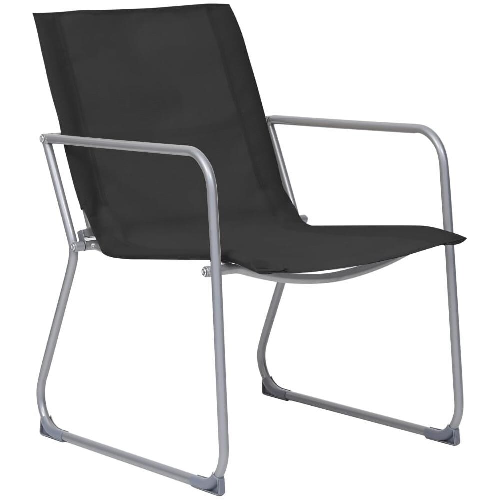 Set Divano Da Giardino 4 Pz In Tessuto E Acciaio Nero - Foto 8