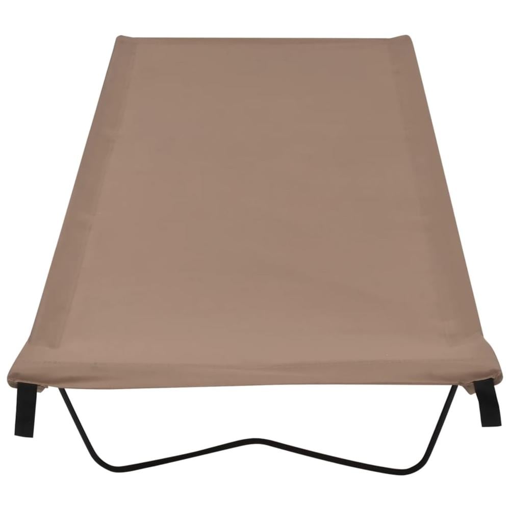 Lettino da Campeggio 180x60x19cm Tessuto Oxford Acciaio Grigio - Foto 3