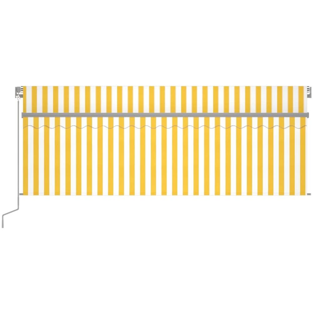 Tenda da Sole Retrattile Manuale e Parasole 4x3m Gialla Bianca - Foto 2
