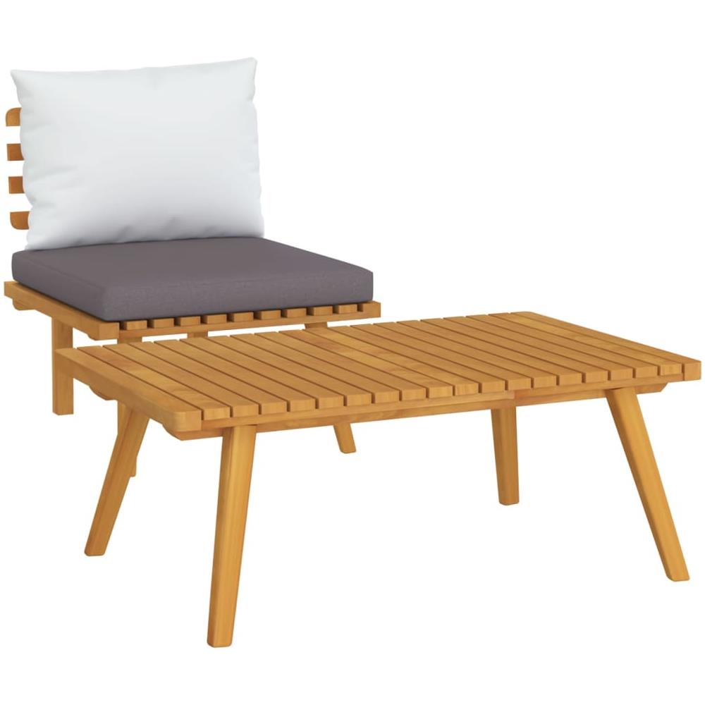 Set Divani Da Giardino 2 Pz Con Cuscini In Massello Di Acacia - Foto 1