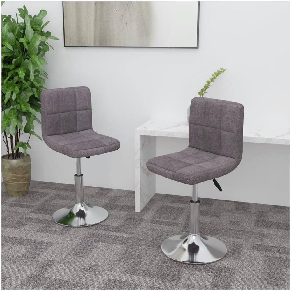 Sedie Da Pranzo Girevoli 2 Pz Talpa In Tessuto - Foto 1