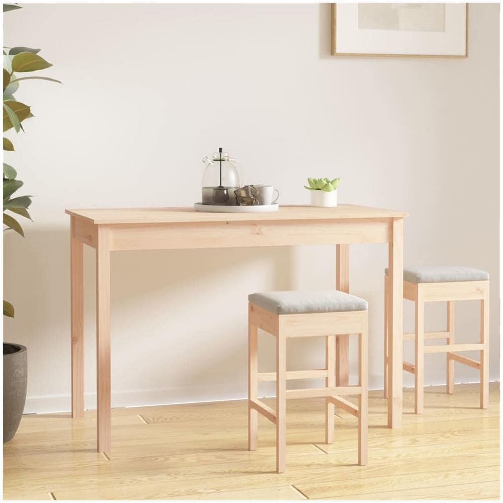 Tavolo Da Pranzo 110x55x75 Cm In Legno Massello Di Pino - Foto 1