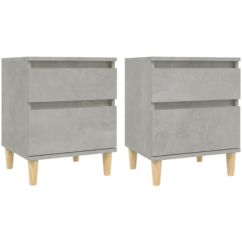 Comodini 2 Pz Grigio Cemento 40x35x50 Cm - Foto 2