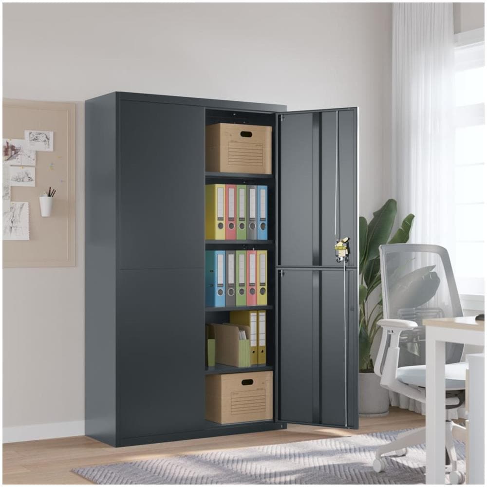 Armadio Classificatore Antracite 105x40x180 Cm In Acciaio - Foto 1