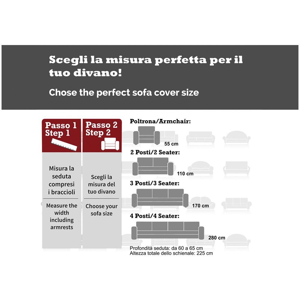 Copridivano Elasticizzato Effetto Velluto Modello Morbidissimo Colore Beige Poltrona Beige - Foto 5