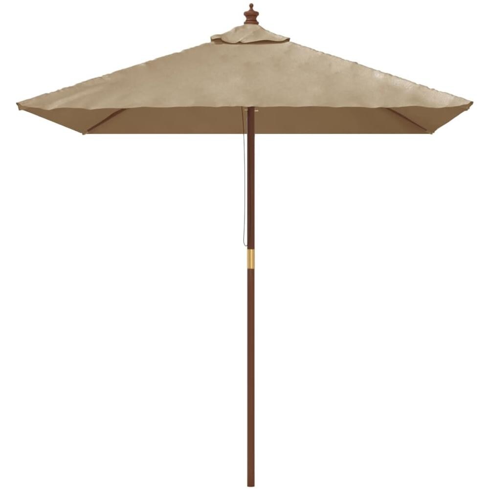 Ombrellone Da Giardino Con Palo In Legno Tortora 198x198x231 Cm - Foto 3