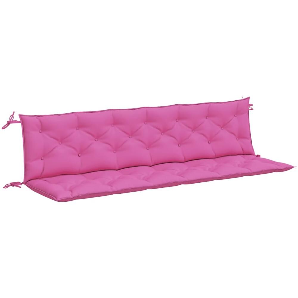 Cuscini Per Panca Da Giardino 2 Pz Rosa 200x50x7 Cm In Tessuto - Foto 2