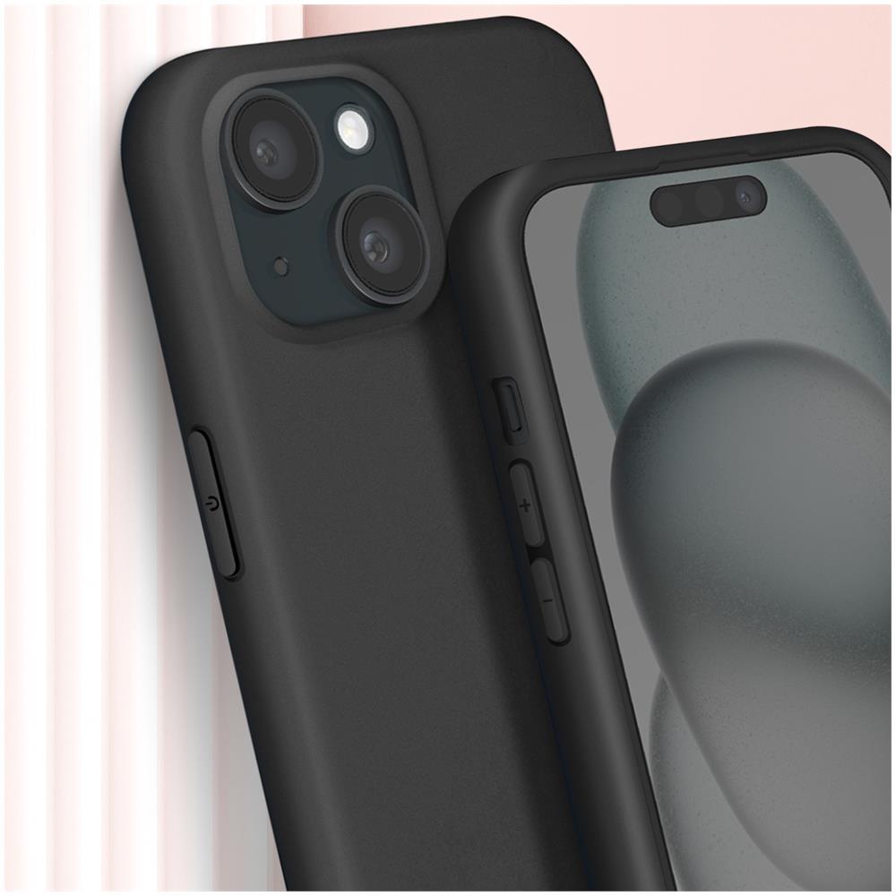 Cover Semirigida Per Iphone 15 Plus Cordino Nylon Intrecciato Serie Corda Nera - Foto 2